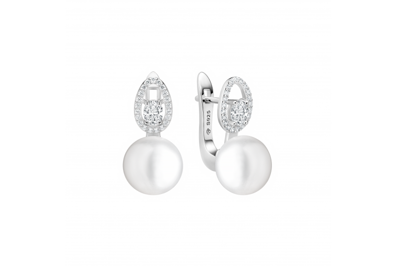 Kõrvarõngad SK25473EL Valge pärl